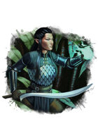 Filler spot colour - character: elf spellsword - RPG Stock Art