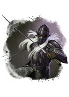 Filler spot colour - character: dark elf knight - RPG Stock Art