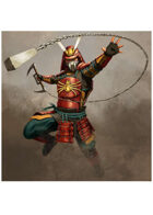 Colour card art - character: samurai spider armour - RPG Stock Art