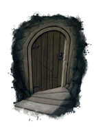 Filler spot colour - environment: dungeon door closed - RPG Stock Art
