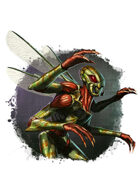 Filler spot colour - character: humanoid insect - RPG Stock Art