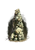 Filler spot colour - items: skull pillar - RPG Stock Art
