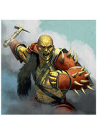 Colour card art - character: temeran warrior - RPG Stock Art