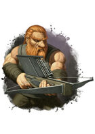 Filler spot colour - character: dwarf with railbow - RPG Stock Art