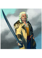Colour card art - character: selkie pirate - RPG Stock Art