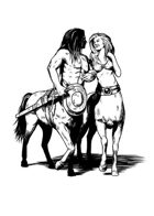 Filler spot - character: centaur couple - RPG Stock Art