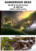 Cover full page - Dangerous Seas - RPG Stock Art
