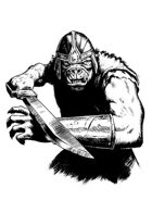 Filler spot - character: orc warrior (old school look) - RPG Stock Art