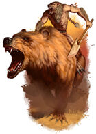 Filler spot colour - character: varg riding bear mount - RPG Stock Art