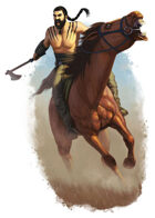 Filler spot colour - character: barbarian horse lord - RPG Stock Art