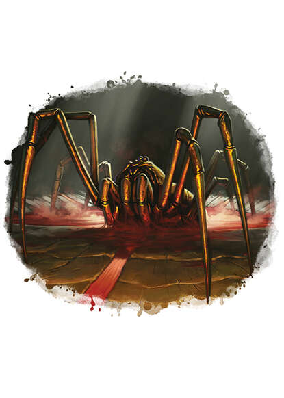 Filler spot colour - creature: blood spider - RPG Stock Art