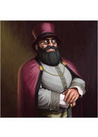 Colour card art - character: gentleman with beard - RPG Stock Art