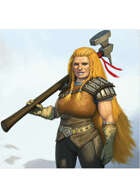 Colour card art - character: dwarf giant smasher - RPG Stock Art