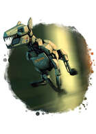 Filler spot colour - character: droid;  dog - RPG Stock Art