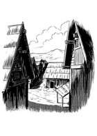 Filler spot - environment: norse village - RPG Stock Art