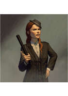 Colour card art - character: victorian constable - RPG Stock Art