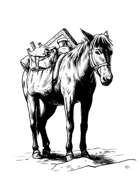 Filler spot - creature: pack mule - RPG Stock Art