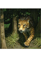 Colour card art - creature: jaguar porcupine - RPG Stock Art