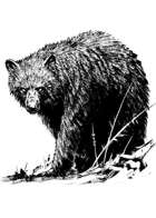 Filler spot - creature: black bear - RPG Stock Art