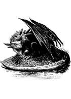 Filler spot - dragon: guarding treasure - RPG Stock Art