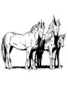Filler spot - creature: unicorns - RPG Stock Art