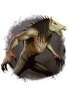 Filler spot colour - character: tikbalang with spines - RPG Stock Art