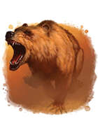 Filler spot colour - creature: bear charging - RPG Stock Art
