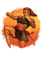 Filler spot colour - character: dwarf martial arts brawler - RPG Stock Art