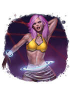 Filler spot colour - character: elf rave girl - RPG Stock Art