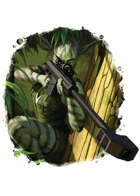 Filler spot colour - character: genome lagomorph sniper - RPG Stock Art