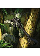 Colour card art - character: genome lagomorph sniper - RPG Stock Art