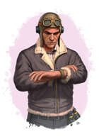 Filler spot colour - character: aviator mercenary - RPG Stock Art