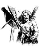 Filler spot - character: warrior woman - RPG Stock Art