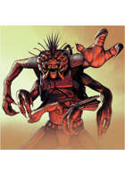 Colour card art - character: alien hunter - RPG Stock Art