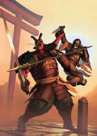 Cover full page - Warrior VS Oni - RPG Stock Art