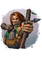 Filler spot colour - character: tribal archer - RPG Stock Art