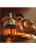 Colour card art - character: dwarf alchemist - RPG Stock Art