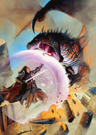 Cover full page - Wyvern VS Human - RPG Stock Art