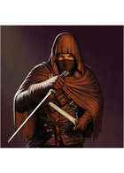 Colour card art - character: nightblade assassin - RPG Stock Art