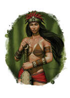 Filler spot colour - character: aztec woman - RPG Stock Art