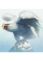 Colour card art - creature: white eagle - RPG Stock Art