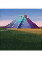 Colour card art - environment: ziggurat iridescent - RPG Stock Art