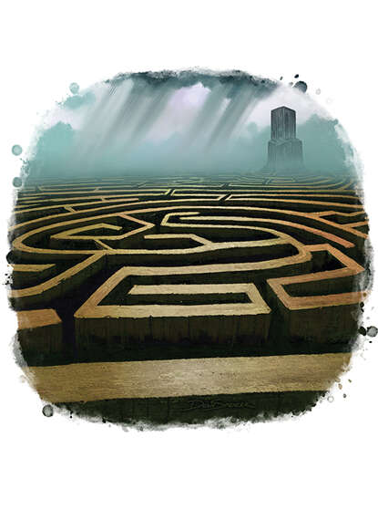 Filler spot colour - environment: labyrinth - RPG Stock Art