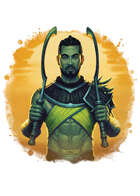Filler spot colour - character: warrior with khopesh - RPG Stock Art