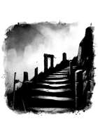 Filler spot - environment: ruined stairway - RPG Stock Art