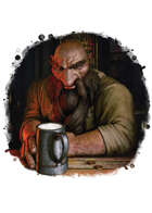 Filler spot colour - character: dwarf bartender - RPG Stock Art
