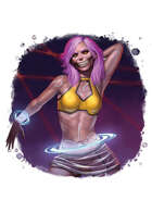 Filler spot colour - character: pishtaco rave girl - RPG Stock Art