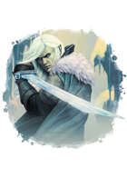 Filler spot colour - character: elf winter warrior - RPG Stock Art