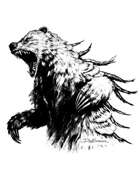 Filler spot - creature: dire bear - RPG Stock Art