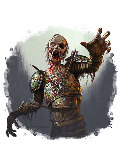 Filler spot colour - character: zombie knight - RPG Stock Art